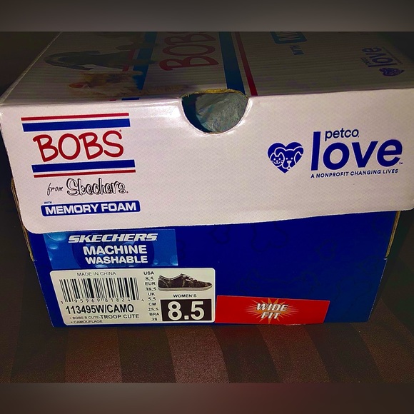 NWT Bobs by Skechers Troop Cute Camouflage Comfort Sneakers - Picture 7 of 7